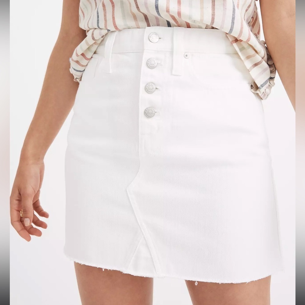 Madewell Denim A-Line Mini Skirt